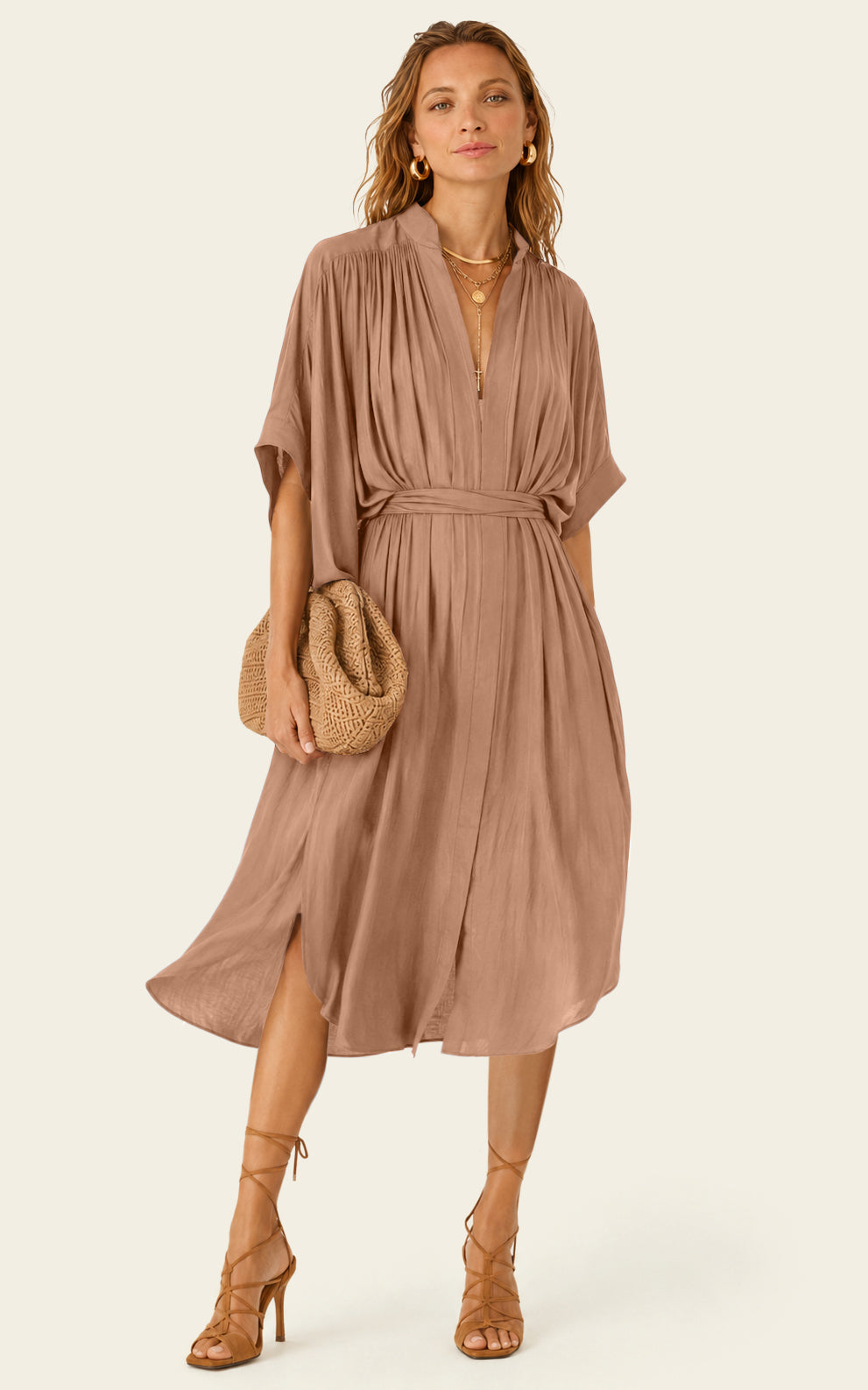 The Multiwear Shirt Dress - Chai Chameau, Petite