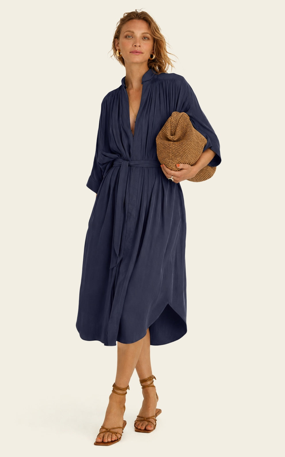 The Multiwear Shirt Dress - Night Sea, Petite
