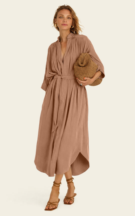 The Multiwear Shirt Dress - Chai Chameau, Grande