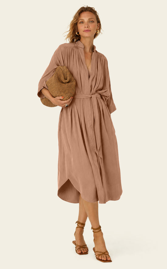 The Multiwear Shirt Dress - Chai Chameau, Petite