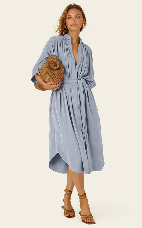 The Multiwear Shirt Dress - Bleu de Lune, Petite