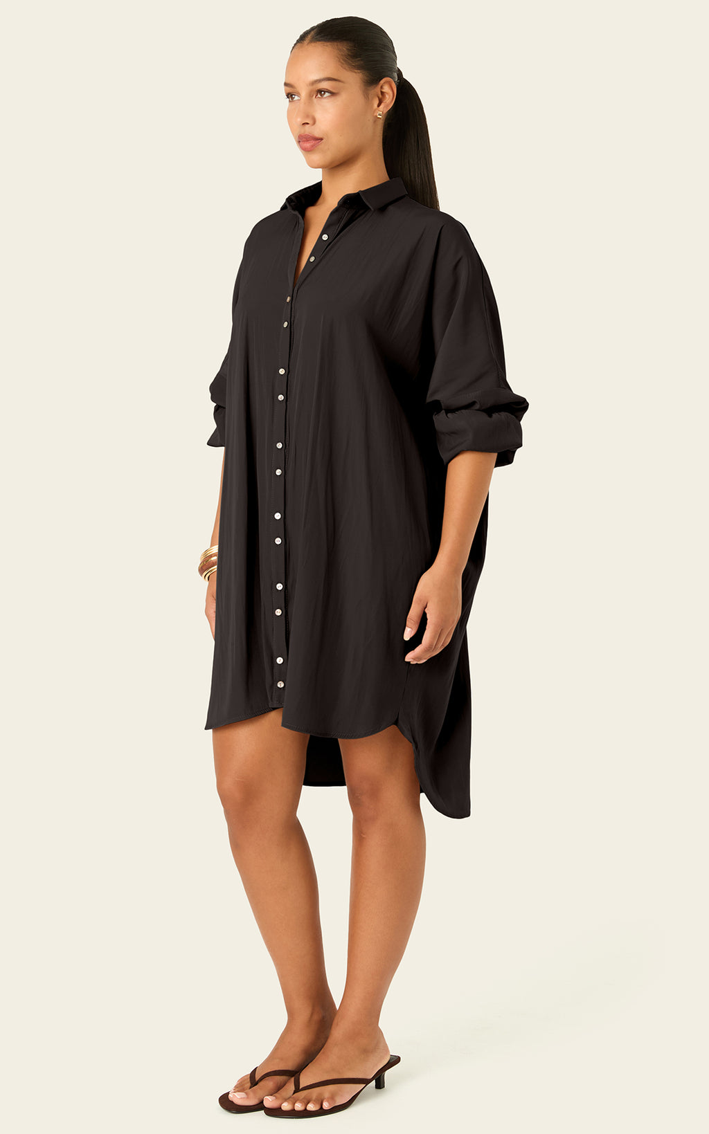 The Luxe Draper Shirt - Black