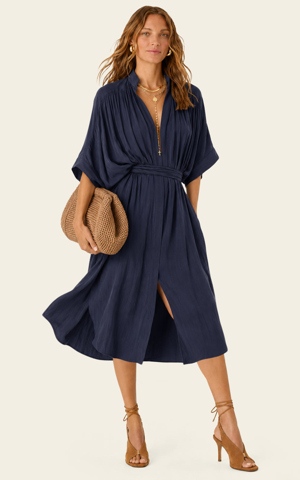The Multiwear Shirt Dress - Night Sea, Petite