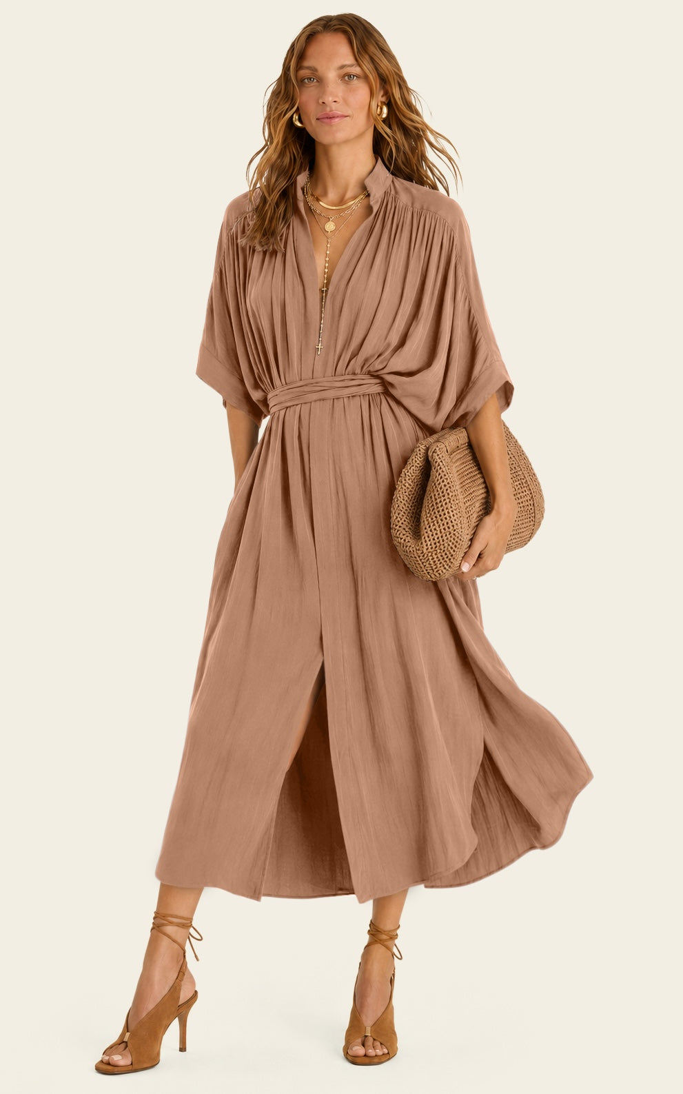 The Multiwear Shirt Dress - Chai Chameau, Grande