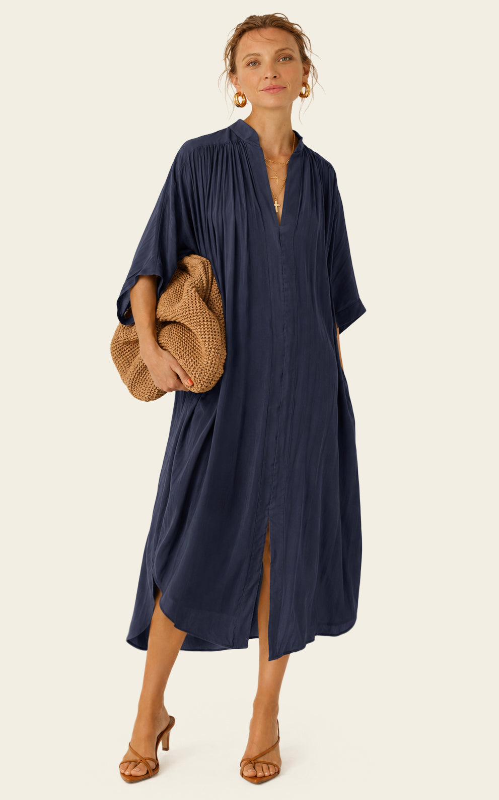 The Multiwear Shirt Dress - Night Sea, Grande