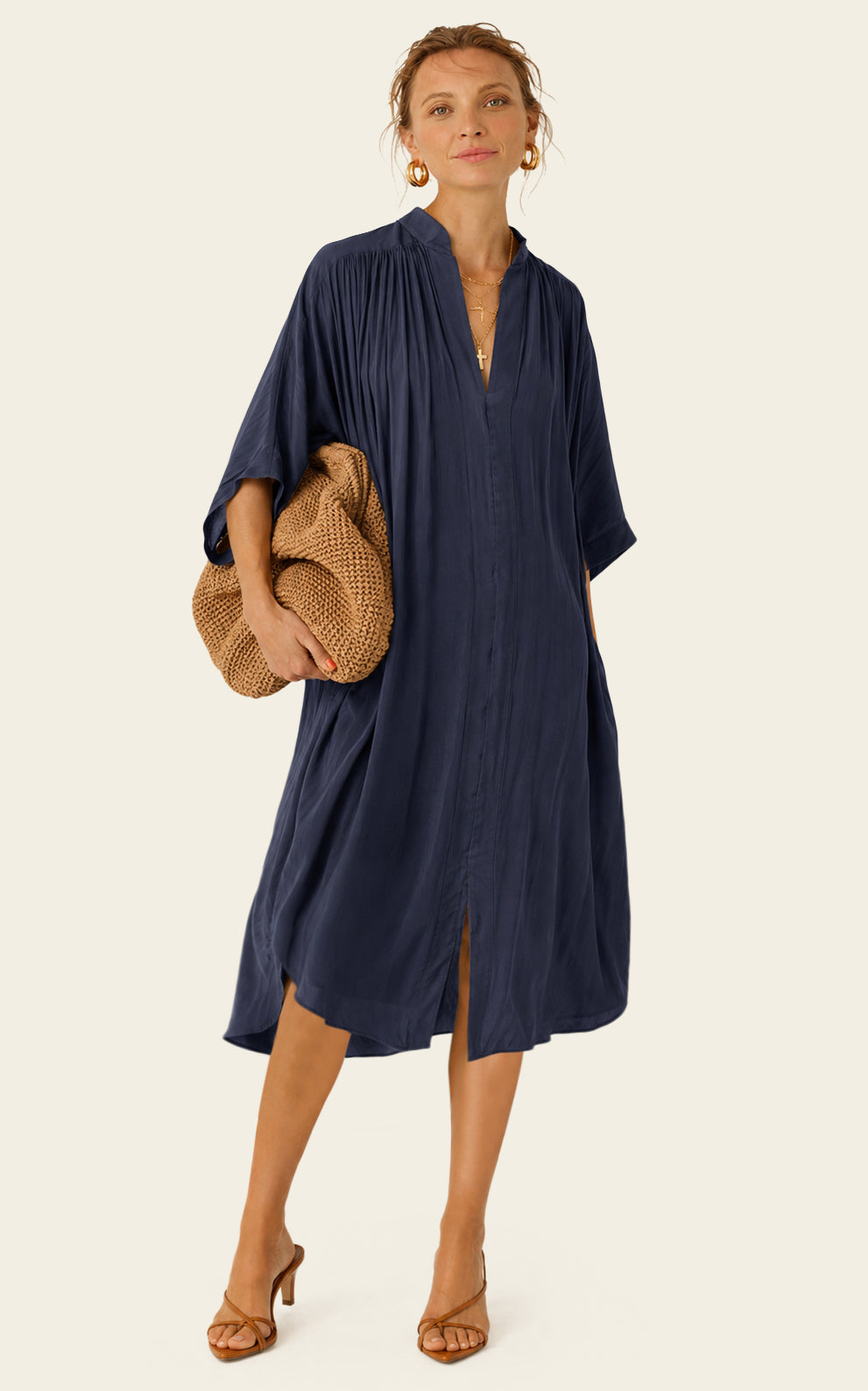 The Multiwear Shirt Dress - Night Sea, Petite