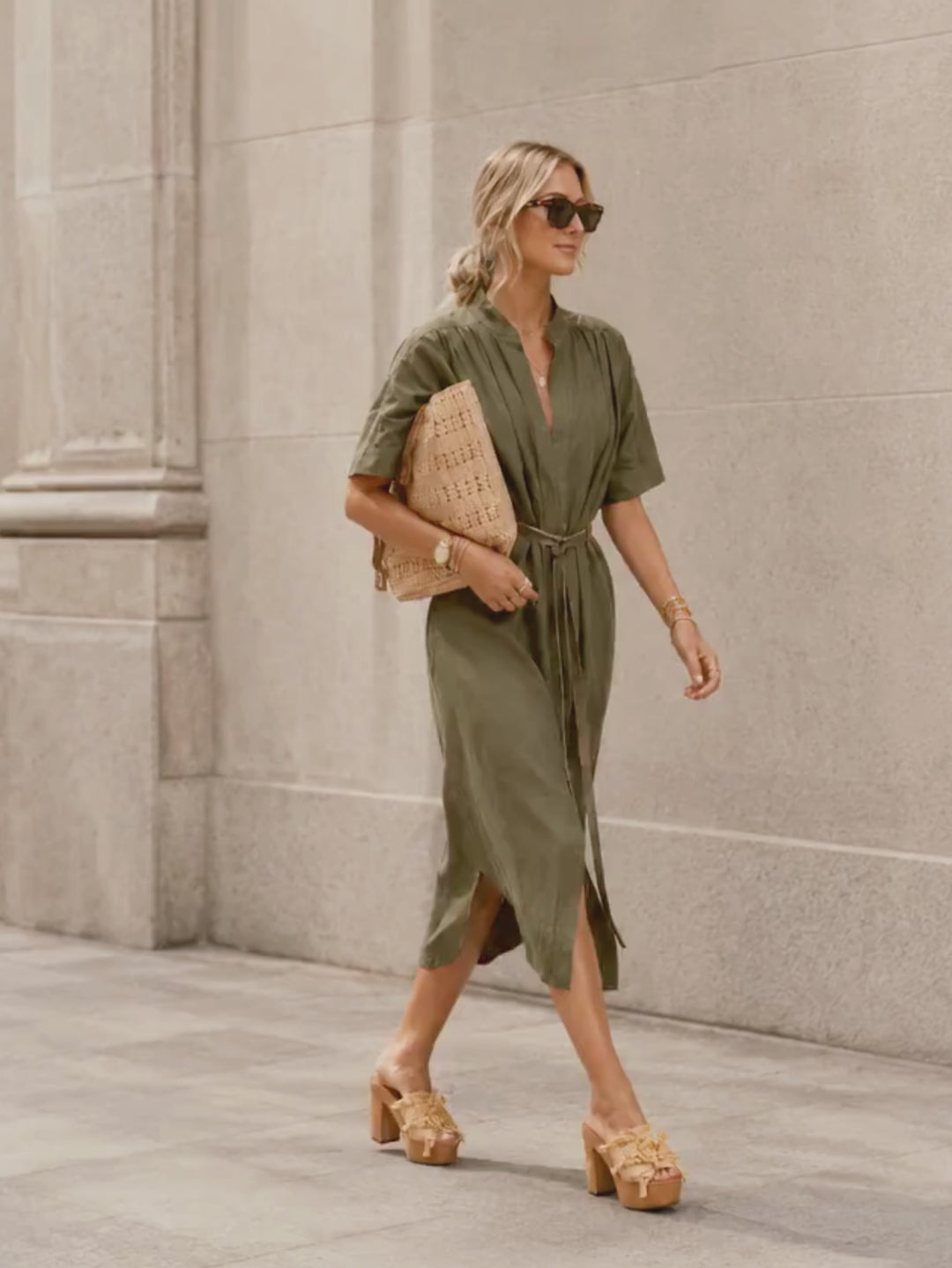 The Multiwear Shirt Dress - Oliva Verte Linen, Petite