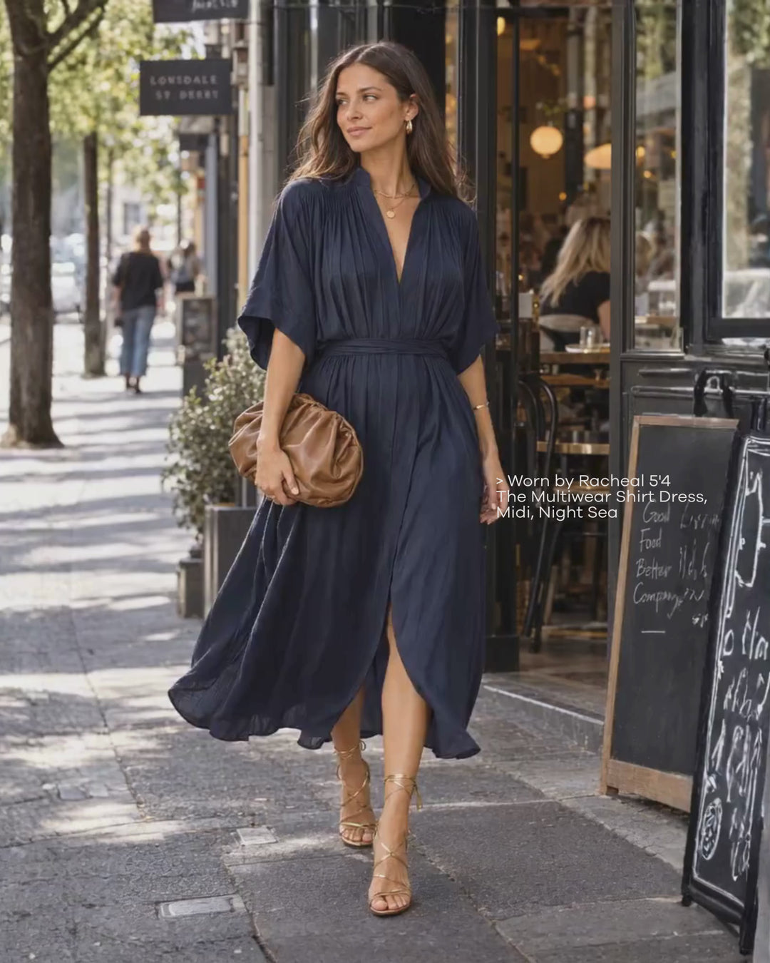 The Multiwear Shirt Dress - Night Sea, Midi