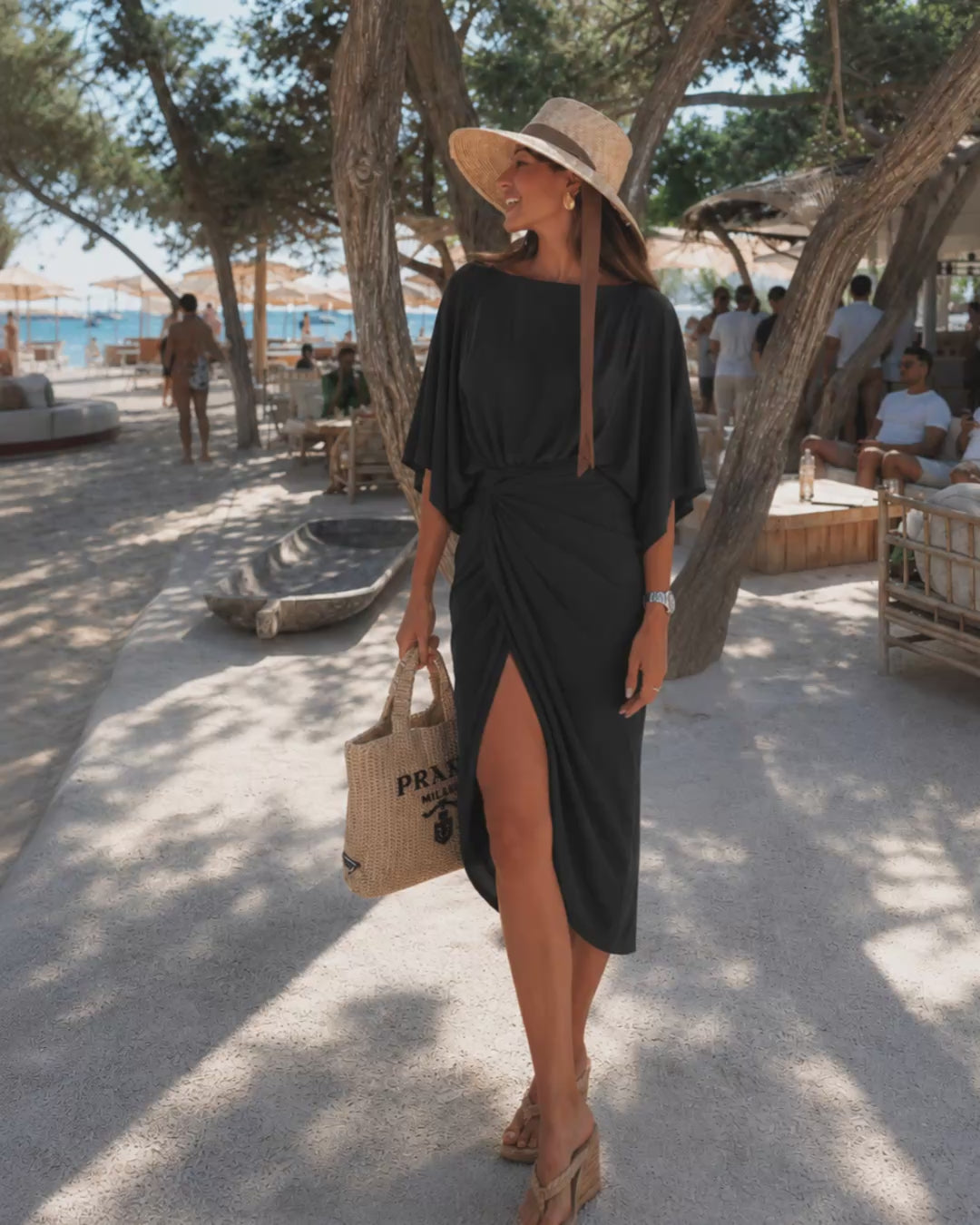 The Luxe Halo Skirt - Black