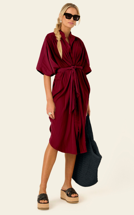 The Multiwear Shirt Dress - Blackberry, Petite