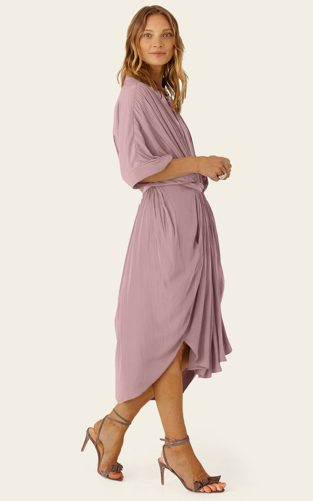 The Multiwear Shirt Dress - Mauve Maxime #9, Midi